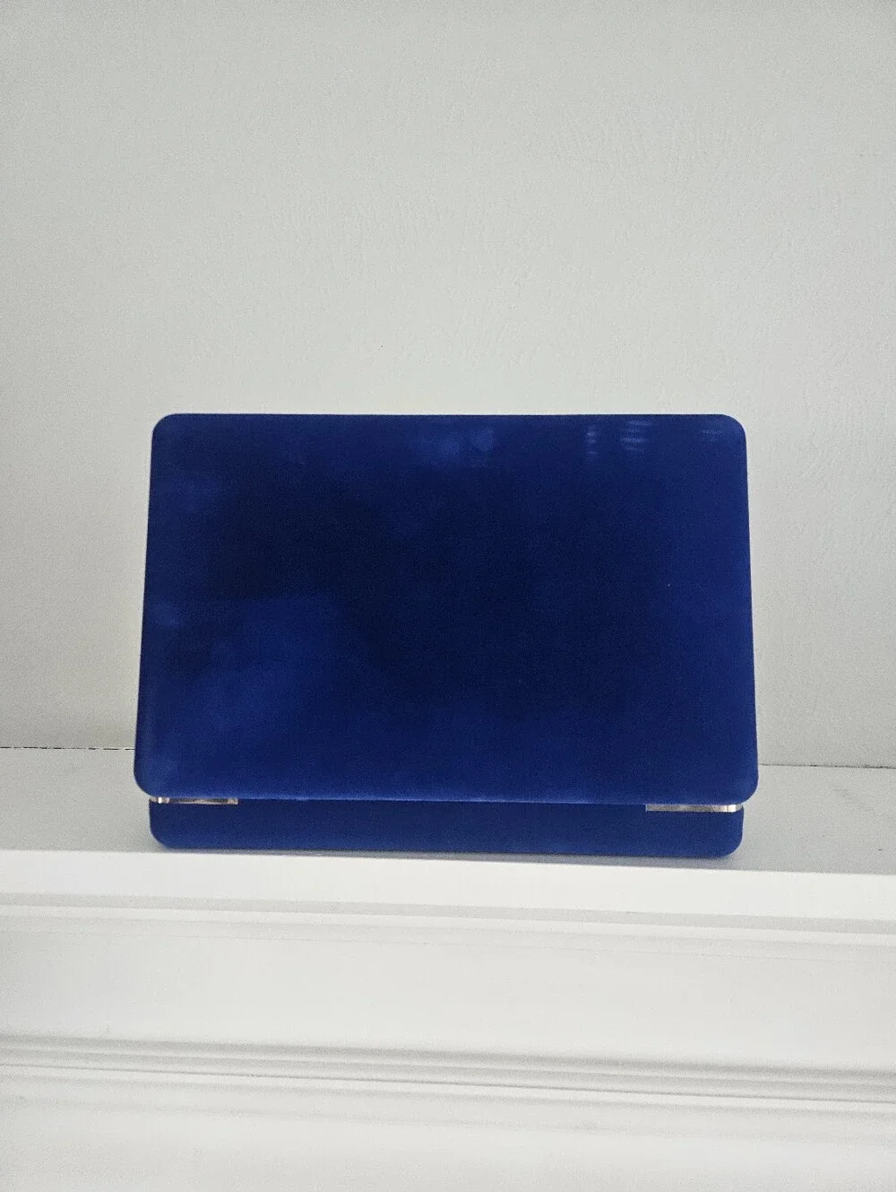 Vintage Mele Hard Shell Royal Blue Velvet Jewelry Presentation Travel Organizer